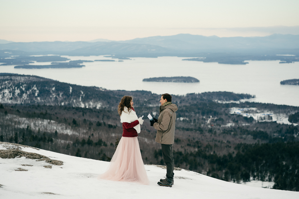 Mount Major, New Hampshire Winter Elopement