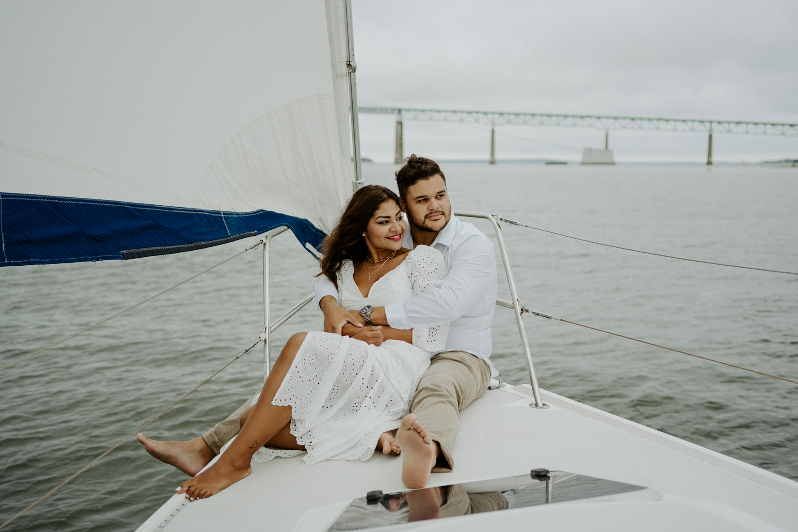 A Private Sailing Boat Anniversary Photo Session in Newport, RI