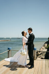 coastal wedding at wychmere beach club in cape cod