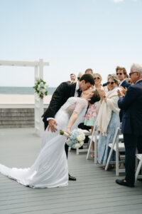 coastal wedding at wychmere beach club in cape cod