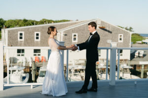 coastal wedding at wychmere beach club in cape cod