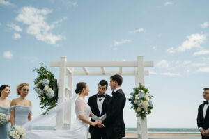 coastal wedding at wychmere beach club in cape cod