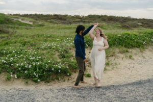 engagement session at Marconi beach in Cape Cod