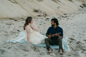 engagement session at Marconi beach in Cape Cod