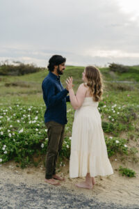 engagement session at Marconi beach in Cape Cod