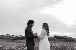engagement session at Marconi beach in Cape Cod