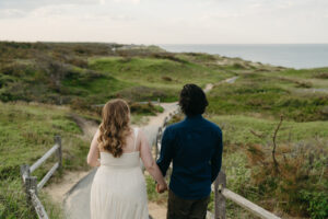 engagement session at Marconi beach in Cape Cod