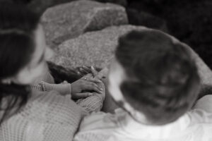 sunset engagement session at Scusset Beach in Cape Cod