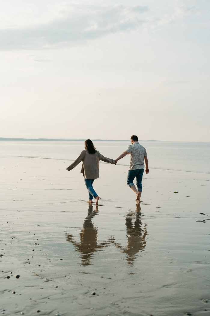 sunset engagement session at Scusset Beach in Cape Cod