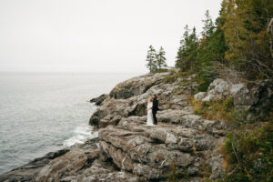 adventure elopement in Acadia National Park, Maine