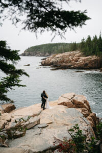 adventure elopement in Acadia National Park, Maine