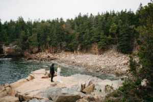 adventure elopement in Acadia National Park, Maine