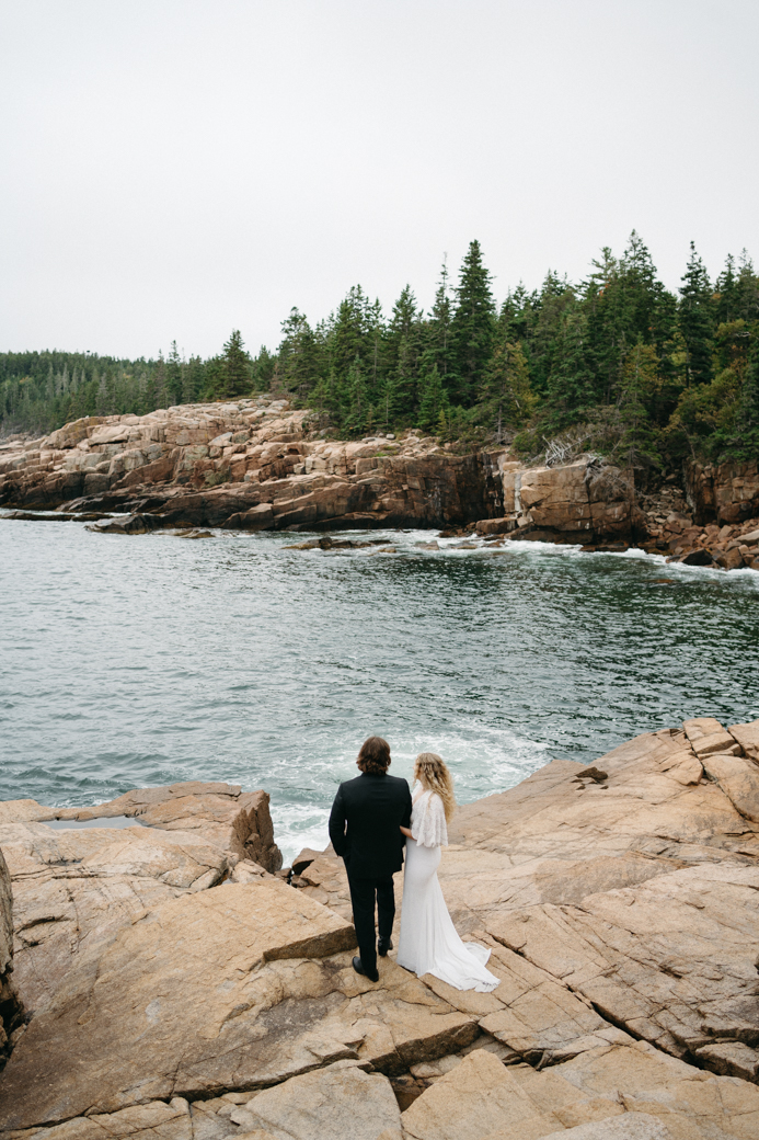 adventure elopement in Acadia National Park, Maine