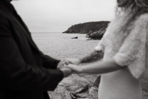 adventure elopement in Acadia National Park, Maine