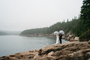adventure elopement in Acadia National Park, Maine