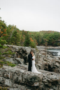 adventure elopement in Acadia National Park, Maine