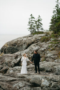adventure elopement in Acadia National Park, Maine
