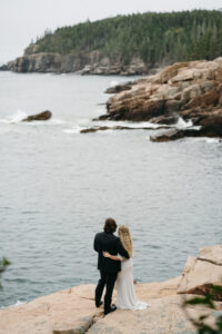 adventure elopement in Acadia National Park, Maine