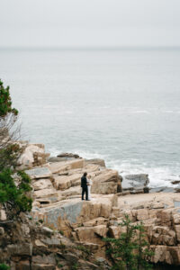 adventure elopement in Acadia National Park, Maine