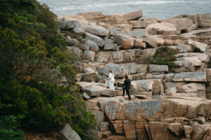 adventure elopement in Acadia National Park, Maine