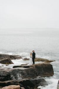 adventure elopement in Acadia National Park, Maine