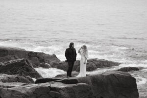 adventure elopement in Acadia National Park, Maine