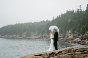 adventure elopement in Acadia National Park, Maine