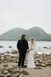 adventure elopement in Acadia National Park, Maine