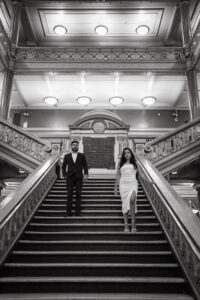 editorial city engagement session in downtown Providence Rhode Island