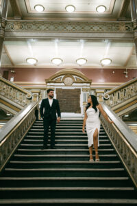 editorial city engagement session in downtown Providence Rhode Island