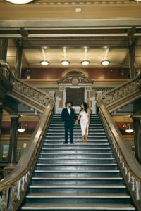 editorial city engagement session in downtown Providence Rhode Island