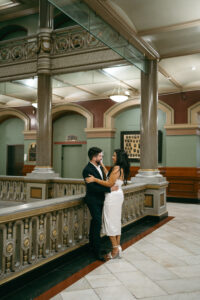 editorial city engagement session in downtown Providence Rhode Island