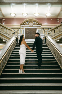 editorial city engagement session in downtown Providence Rhode Island
