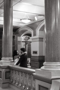 editorial city engagement session in downtown Providence Rhode Island