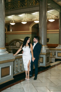 editorial city engagement session in downtown Providence Rhode Island