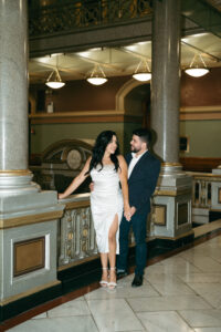 editorial city engagement session in downtown Providence Rhode Island