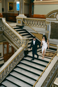 editorial city engagement session in downtown Providence Rhode Island