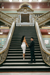 editorial city engagement session in downtown Providence Rhode Island