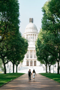 editorial city engagement session in downtown Providence Rhode Island