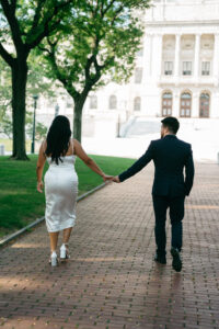 editorial city engagement session in downtown Providence Rhode Island