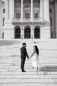editorial city engagement session in downtown Providence Rhode Island