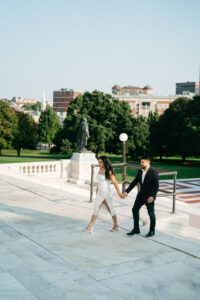 editorial city engagement session in downtown Providence Rhode Island