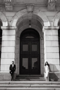 editorial city engagement session in downtown Providence Rhode Island
