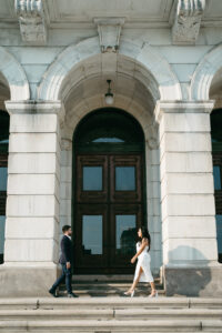 editorial city engagement session in downtown Providence Rhode Island
