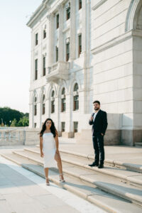 editorial city engagement session in downtown Providence Rhode Island