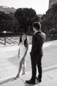 editorial city engagement session in downtown Providence Rhode Island