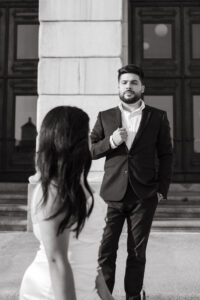 editorial city engagement session in downtown Providence Rhode Island
