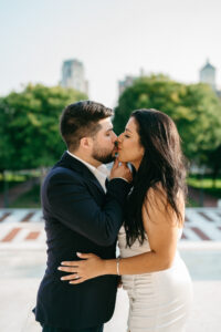 editorial city engagement session in downtown Providence Rhode Island
