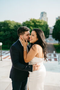 editorial city engagement session in downtown Providence Rhode Island