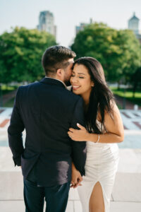 editorial city engagement session in downtown Providence Rhode Island